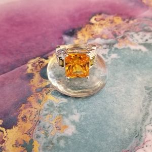 Large Yellow Cocktail Ring